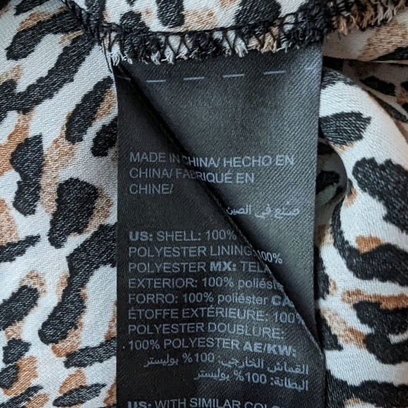 White House Black Market Womens 8 Leopard Skirt A-line Layered Hem Side Zip 163B - Picture 7 of 10